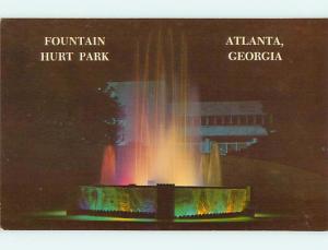 Unused Pre-1980 FOUNTAIN & PARK SCENE Atlanta Georgia GA r8591