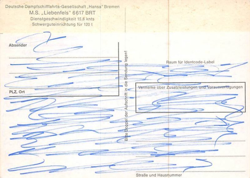 MS Liebenfeis Misc Ship Line Ship 