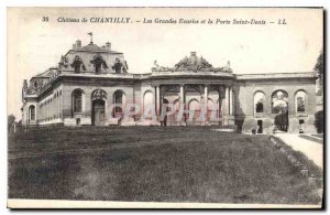 Old Postcard Chateau de Chantilly Grand Stables and the Porte Saint Denis