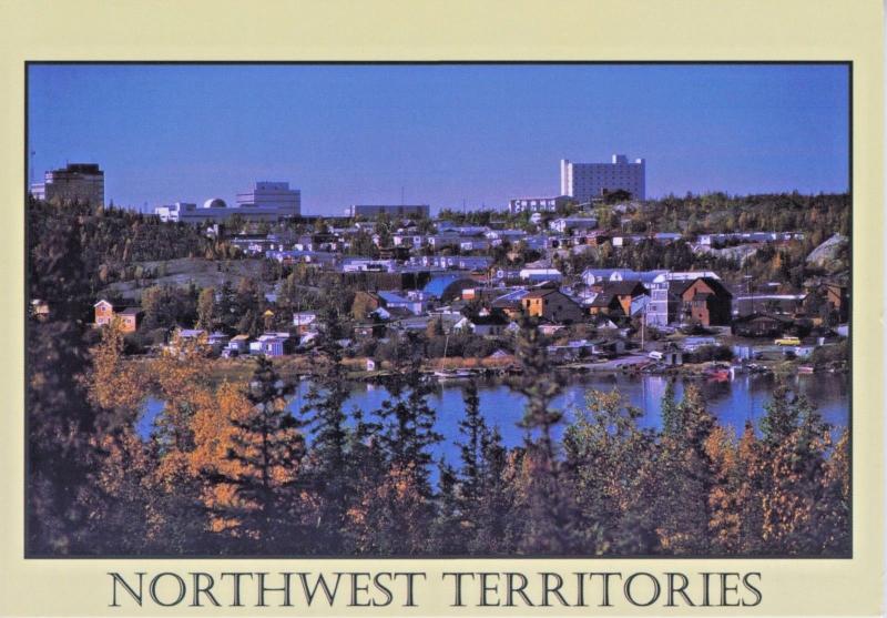 Yellowknife NWT Northwest Territories Skyline c1960-70's Oversized Postcard D21