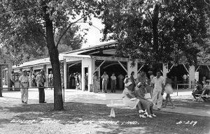 Bledsoes Beach IN Busy Popcorn Stand to the Left Real Photo Postcard