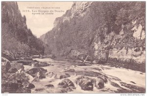 Frontiere Franco Suisse, Les Gorges du Doubs apres la chute, Franche-Comte, F...