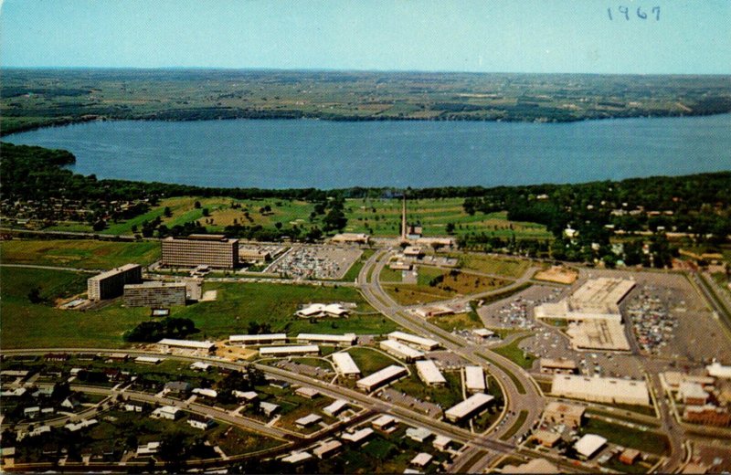 Wisconsin Madison Aerial View Hilldale Shopping Center State Office Building ...