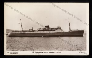UC104 - Union Castle Liner - Warwick Castle - postcard by Hoffmann