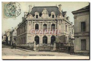 Old Postcard Bank Caisse d & # 39Epargne Saumur