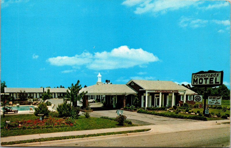 Vtg 1970s Crossroads Motel Perry Georgia GA Unused Chrome Postcard