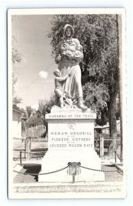 Postcard AZ Springerville Madonna of the Trail Monument RPPC Real Photo G03