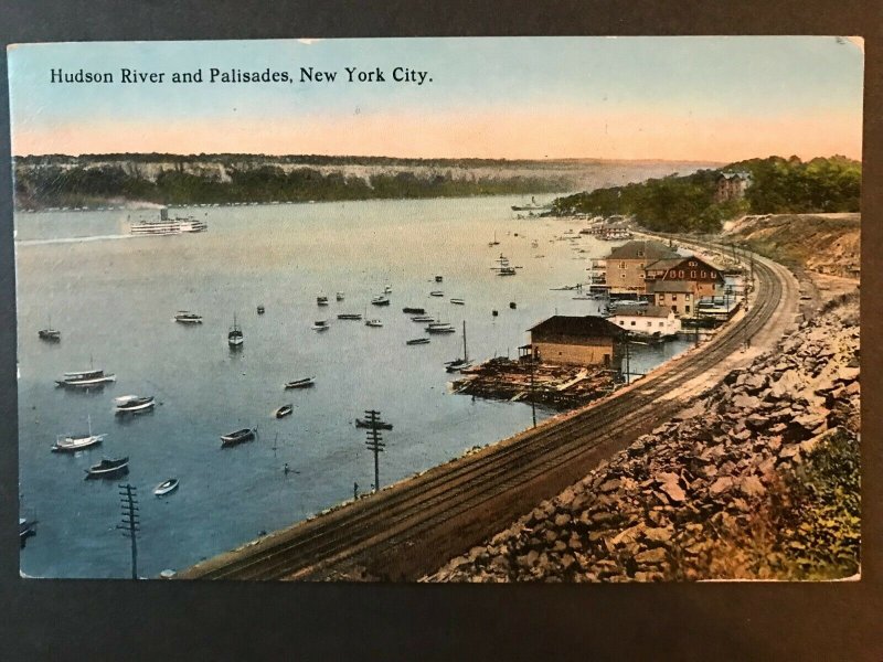 Vintage Postcard 1913 Hudson River and Palisades New York City NY United States New York