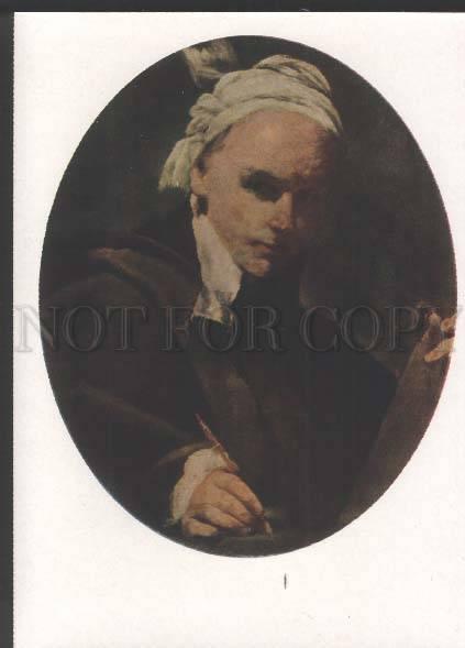 118433 Self-Portrait CRESPI Italian PAINTER Artist Old color