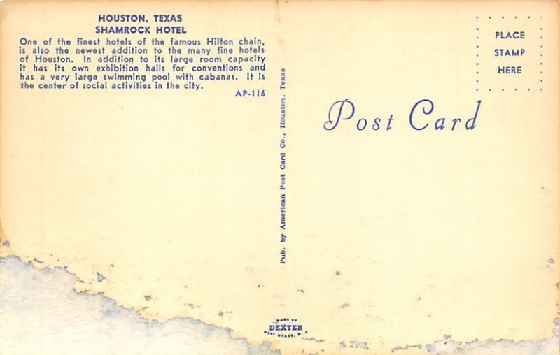 Shamrock Hotel - Houston, Texas TX  