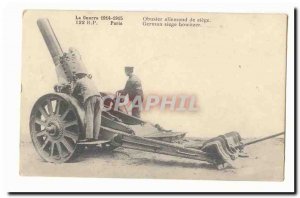 Old Postcard militaria 1914-5 war Howitzer German headquarters