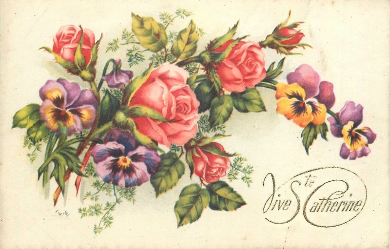 Postcard Greetings flowers