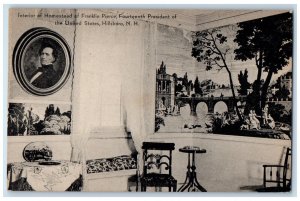 c1910's Interior Homestead Franklin Pierce US Hillsboro New Hampshire Postcard 