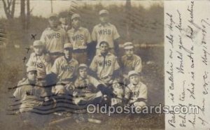 Webster, Massachusetts, USA Baseball Real Photo 1907 crease right bottom corn...