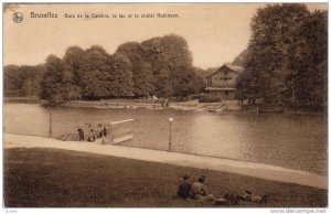 Bols de la Cambre, le lac et le chalet Robinson, Brussels, Belgium, PU