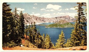 Airline Issued United Air Lines Crater Lake National Park Oregon Postcard
