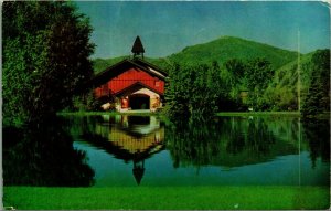 Opera House Reflection Lake Sun Valley ID Idaho 1967 Chrome Postcard A9