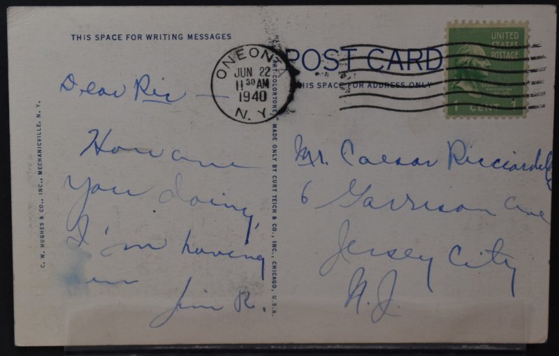 Oneonta, NY - Post Office - 1940