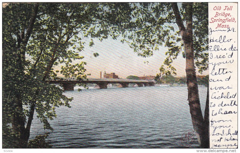 Old Toll Bridge, SPRINGFIELD, Massachusetts, PU-1907