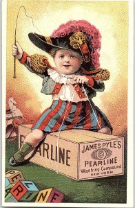 c1880 JAMES PYLE'S PEARLINE WASHING COMPOUND NEW YORK VICTORIAN TRADE CARD 41-27
