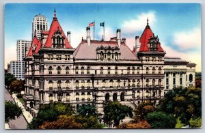 Albany NY~Air View State Capitol & Office & Educational Bldgs~Vintage Postcard