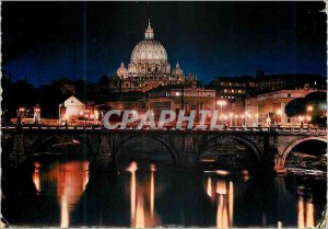 Postcard Modern Rome General view of the walk taken along Tevere