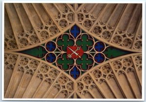 M-80478 Abbey's coat of arms in the colored spandrel Bath Abbey Bath England