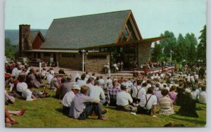 Postcard Baddeck Nova Scotia Alexander Graham Bell Museum 1950s Chrome View