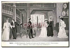 Old Postcard Fancy Gaiete l abbe constantin Comedy in 3 acts by Cremieux Deco...