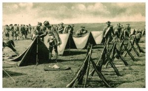 WW 1  Soldiers making camp