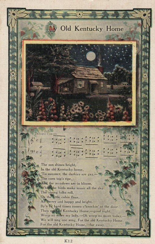 Song ; Old Kentucky Home , 1910s