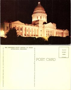 The Arkansas State Capitol At Night, Little Rock, Arkansas