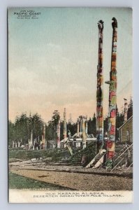 OLD KASAAN ALASKA INDIAN TOTEM POLES PACIFIC COAST STEAMSHIP POSTCARD