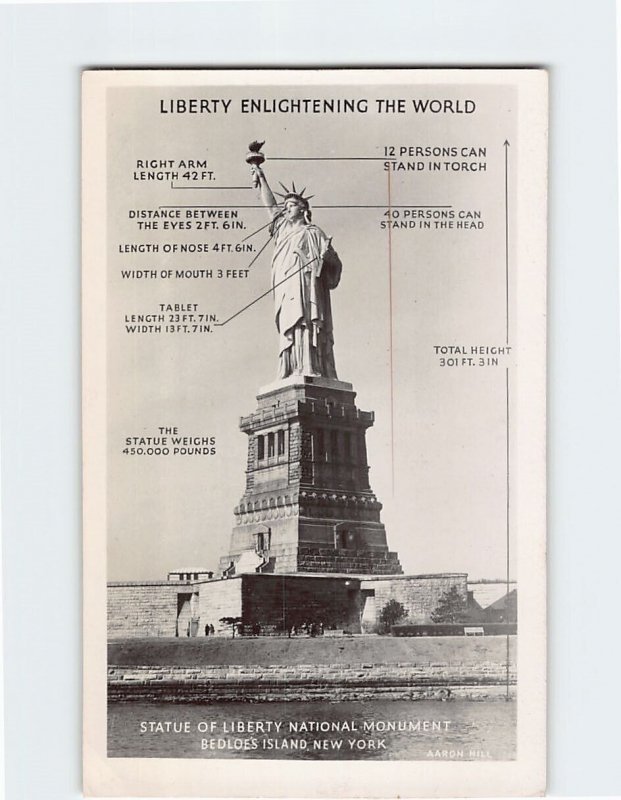 Postcard Liberty Enlightening The World, Statue Of Liberty National Monument, NY