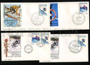 162581 Sport ITALY 1970 Mondiali 12 FDC Covers SKIING