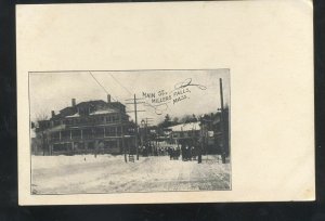 MILLERS FALLS MASSACHUSETTS DOWNTOWN STREET SCENE 1905 VINTAGE POSTCARD