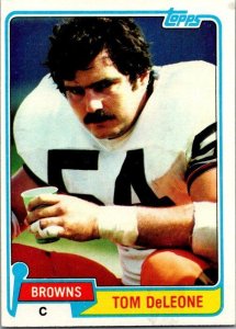 1981 Topps Football Card Tom DeLeone Cleveland Browns sk60082