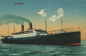 Cincinnati Hamburg America Line Ship Postcard 08.96