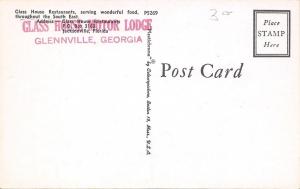 Glennville Georgia~Glass House Drive-In Restaurant~Neon Sign~Art Deco~1950s PC