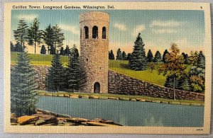 Vintage Postcard 1930-1945 Carillon Tower Longwood Gardens Wilmington DE