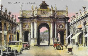 The Arch of Triumph & Autos Prefecture of France Nancy France