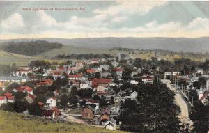 D63/ Brockwayville Pennsylvania Pa Postcard 1910 Birdseye View Homes School