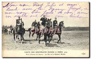 Old Postcard Visit the Danish sovereigns in Paris in 1914 jack & # 39armes Sa...