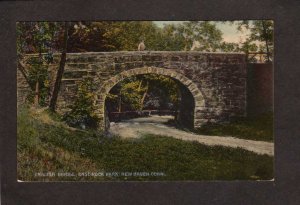 CT English Bridge East Rock Park New Haven Conn Connecticut Postcard