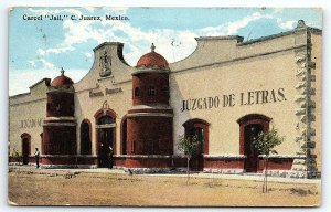 1921 JUAREZ MEXICO  CARCEL JAIL EL PASO TX EARLY POSTCARD P3496