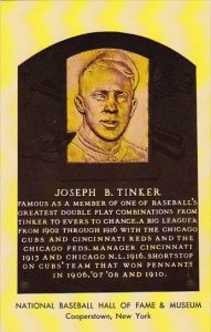 Joseph B Tinker National Baseball Hall Of Fame & Museum Cooperstown New York