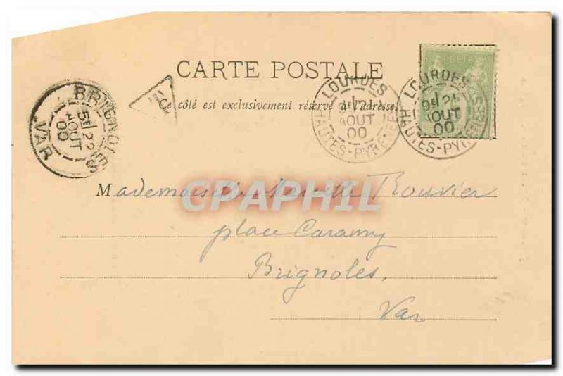 Old Postcard Lourdes Chapel Hotel