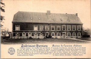 VINTAGE POSTCARD RUINS OF THE OLD CASTLE AT ANDRIMANT-VERVIERS BELGIUM c. 1920