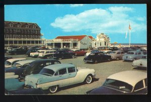 Sea Bright, New Jersey/NJ Postcard, View Of Pavilion & Beach, 1950's Cars