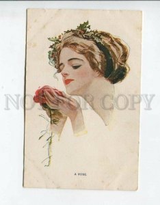 3161178 Rose BELLE by Harrison FISHER Vintage FINLAND PC